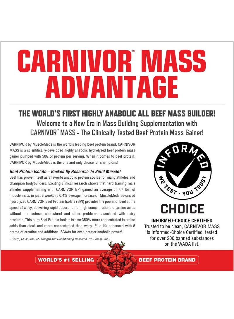 ماسيلميدز كارنيفور ماس - كوكيز آند كريم، 5.8 رطل | غذاء فائق البناء مع بروتين بقري معزول متحلل لنمو العضلات الخالية من الدهون، والقوة، والتعافي - Image 3